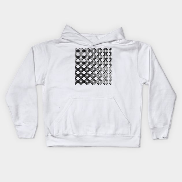 Black and white pattern geo art deco Kids Hoodie by soycarola